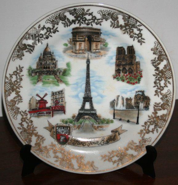 Eiffel Tower Paris France Wall Hang Art Decor Plate Country Kitchen Decor  Wall Plate Ceramic Decorative Plates for Hanging Housewarming Gift Home