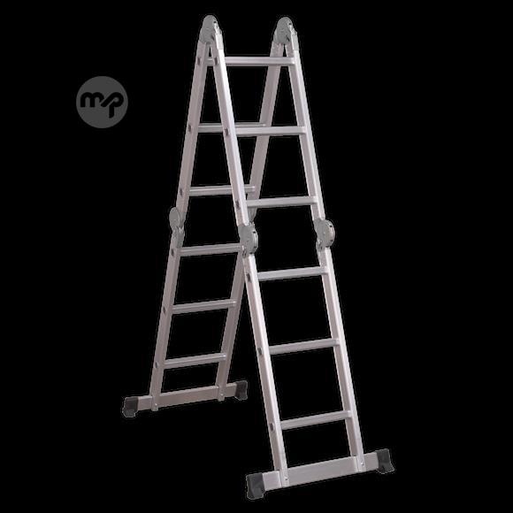 Aluminium Folding Platform Ladder 4Way EN 131 Maltapark