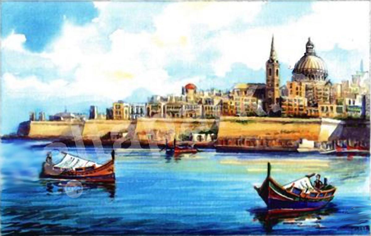 VALLETTA ORIGINAL HAND PAINTING OIL ON CANVAS 70X50 Maltapark
