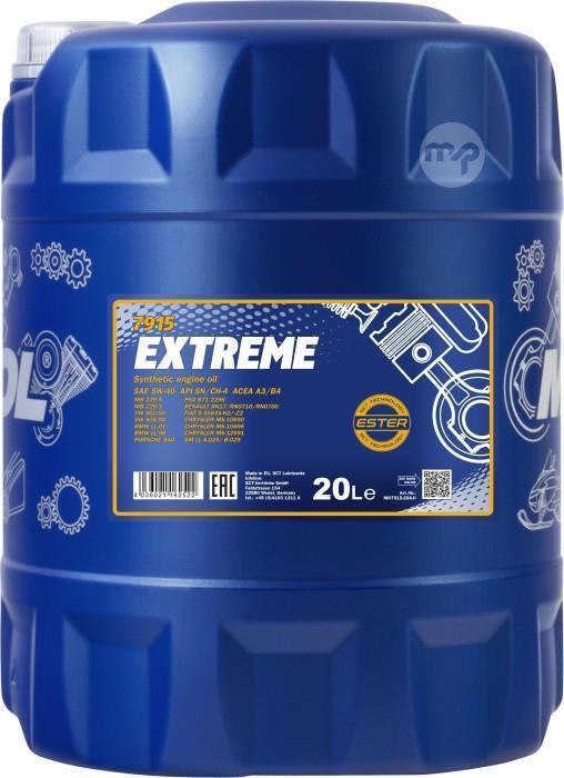 MANNOL Extreme 5W-40 Synthetic API SN/CH-4 Engine Oil 20 litres Free  Delivery included