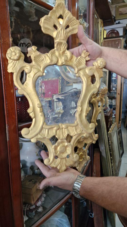 Pair Fine Genuine Antique,around 200 years old, Carved wood and gilded