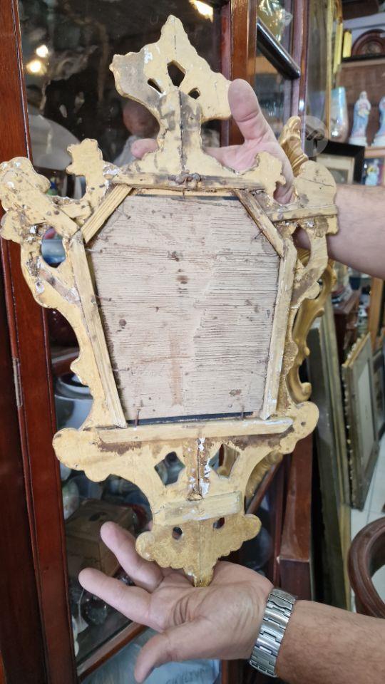 Pair Fine Genuine Antique,around 200 years old, Carved wood and gilded