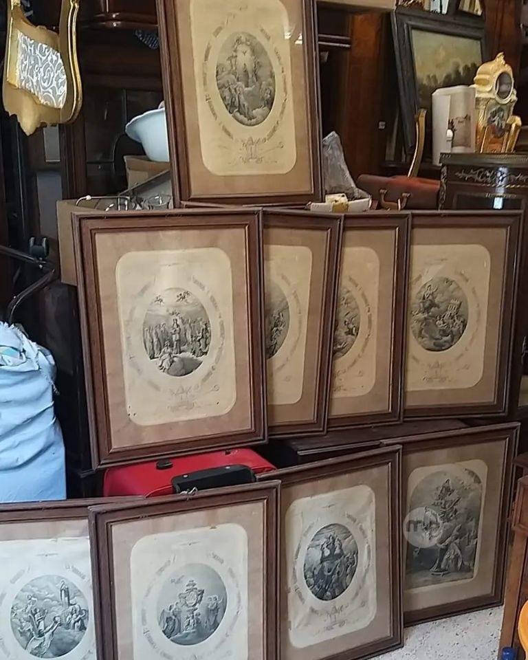 Look at these unusual Religious prints... Set of 9 Religious prints