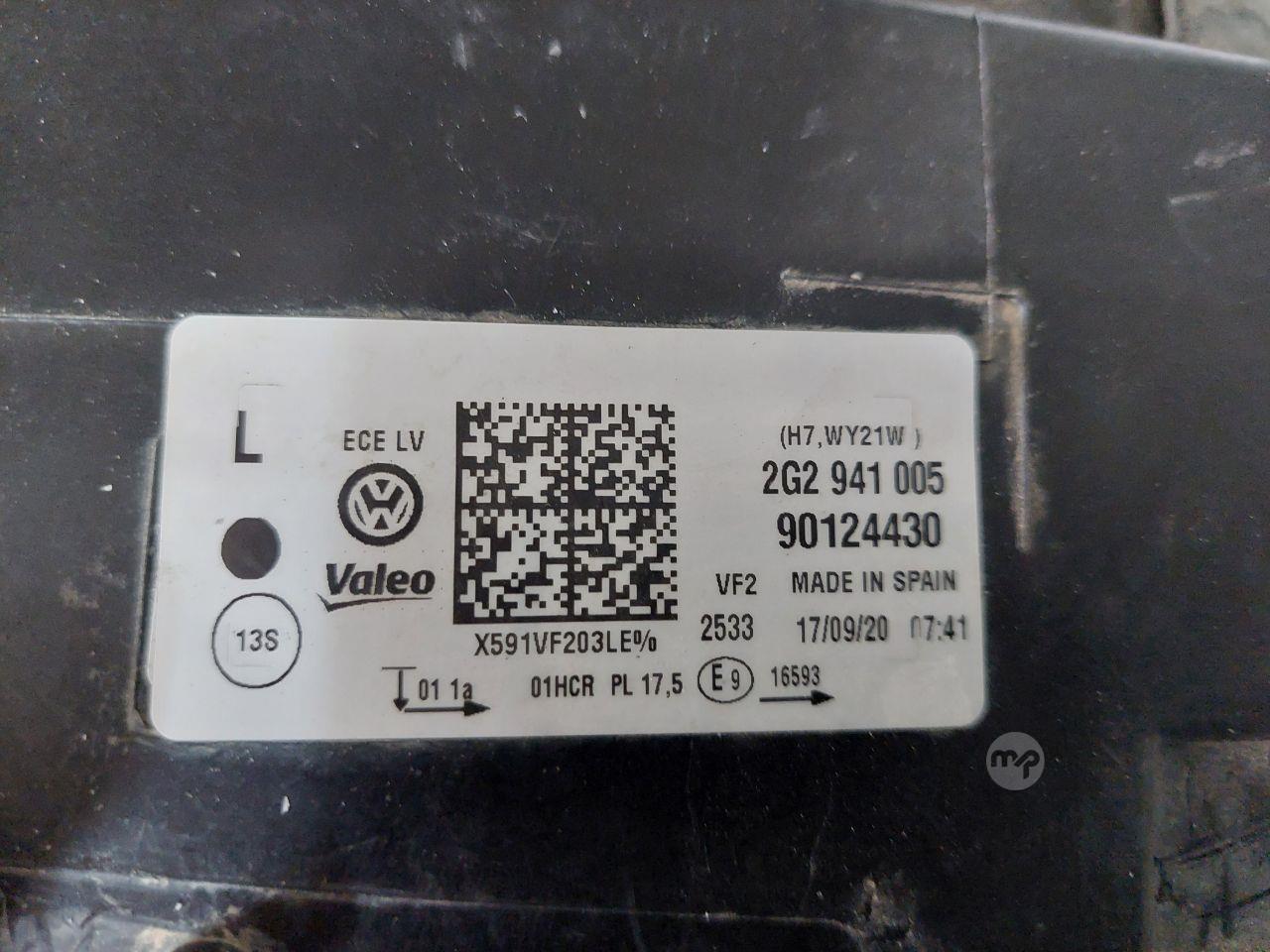 Front Left Halogen Headlight VW Polo 2018 Onwards 2G2941005 Genuine