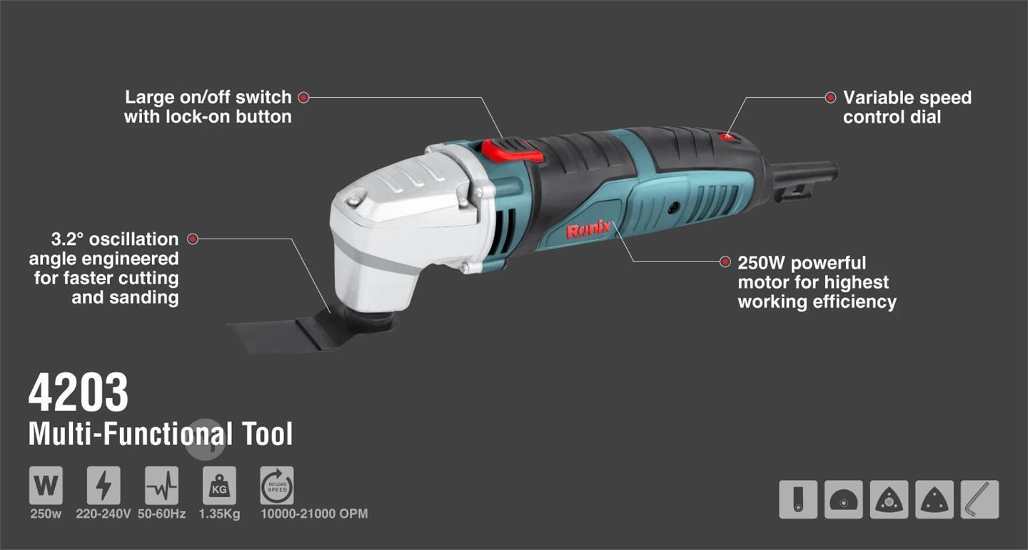 Ronix 4203 Hot Selling Wood Working Machine 220-240V Multi-Functional Tool