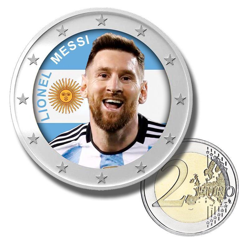 2 Euro Coloured Coin Football Star - Lionel Messi | Maltapark