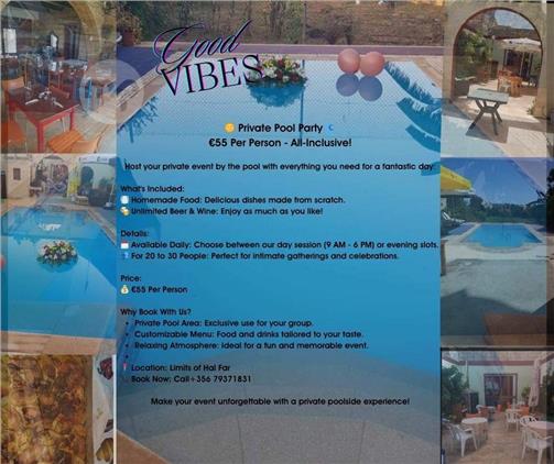 Private Pool Party Venue